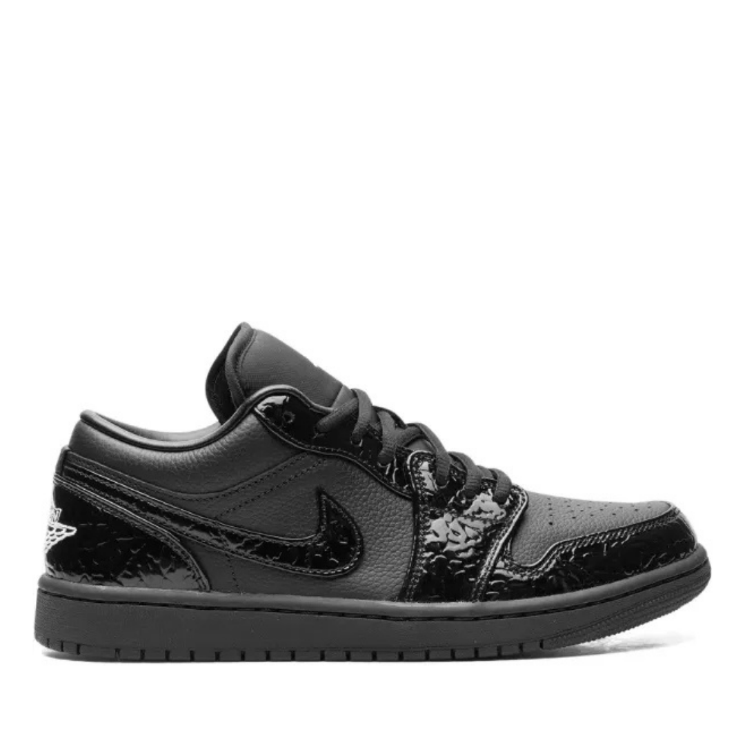 Retro 1 Low Croc Full Black