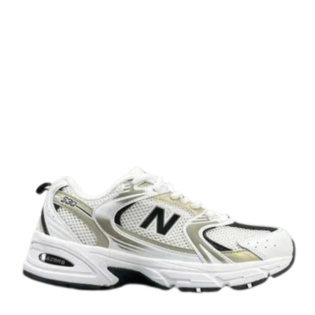 NB530 White and Gold Metallic