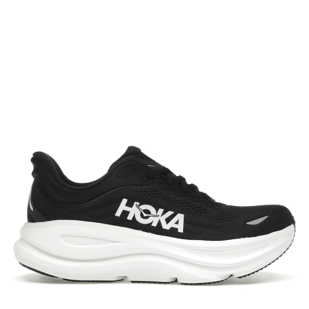 H O K A Bondi 9 Black and White