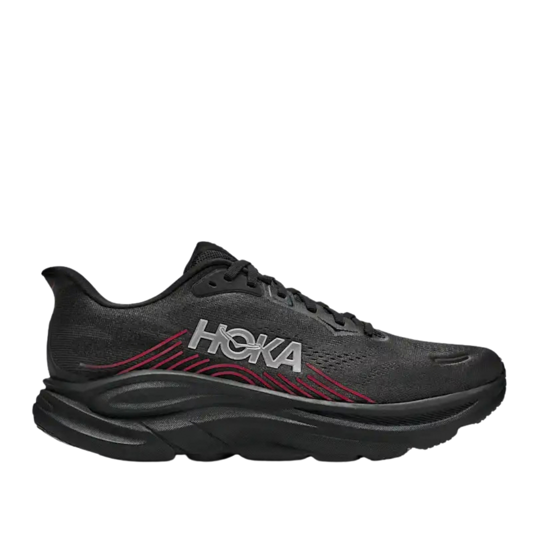 H O K A Clifton 11 Black Red