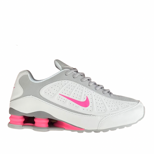 Shox R4 White Grey and Pink