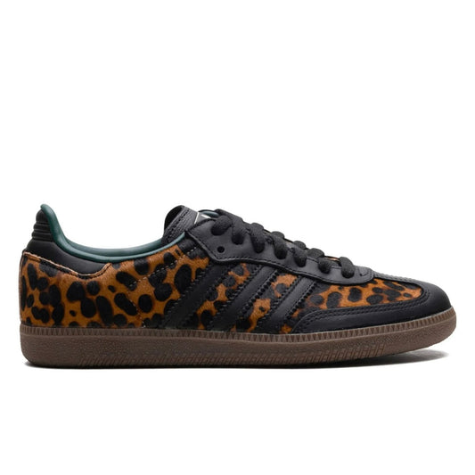 Adidas Samba Black Green Leopard